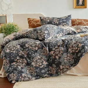 100% Cotton Duvet Cover Set Yarn-Dyed Jacquard Textured 3PCS