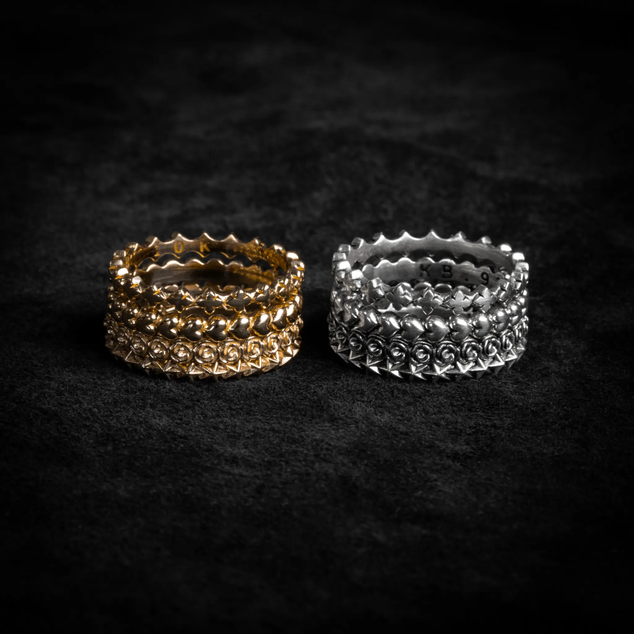 10K Gold Super Micro Star Stackable Ring
