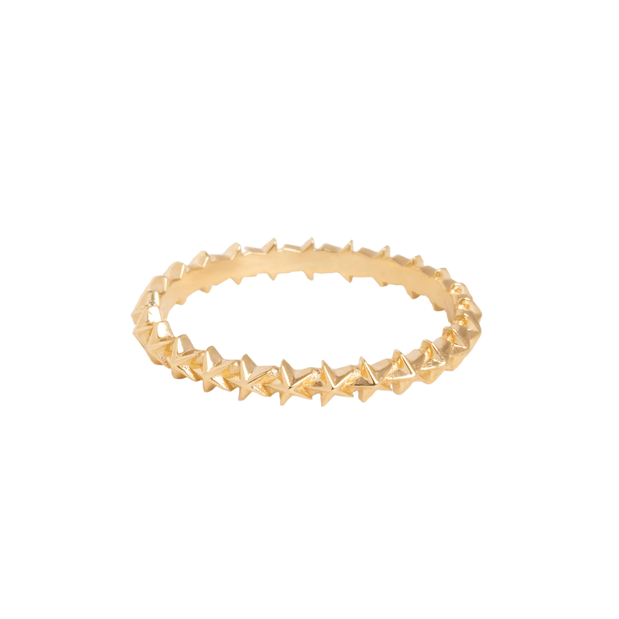 10K Gold Super Micro Star Stackable Ring