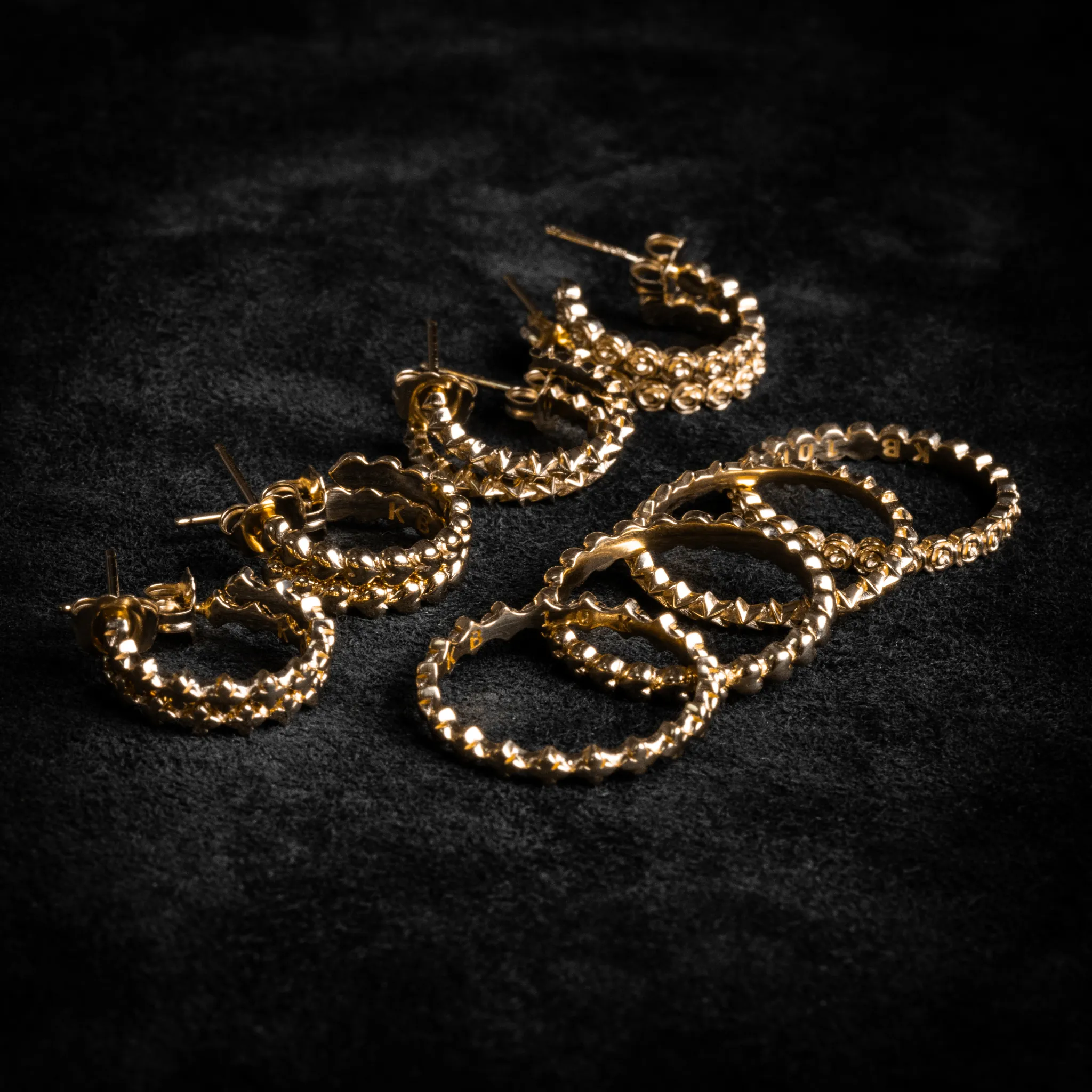 10K Gold Super Micro Star Stackable Ring