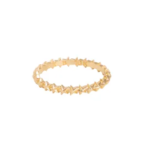 10K Gold Super Micro Star Stackable Ring