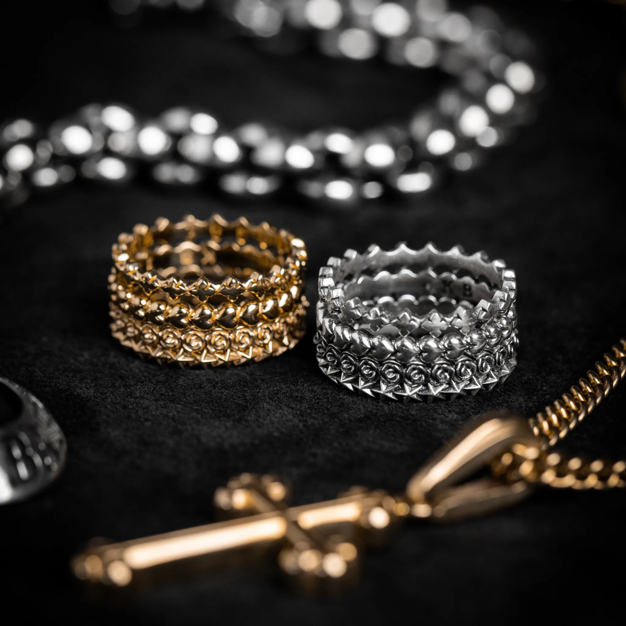 10K Gold Super Micro Star Stackable Ring
