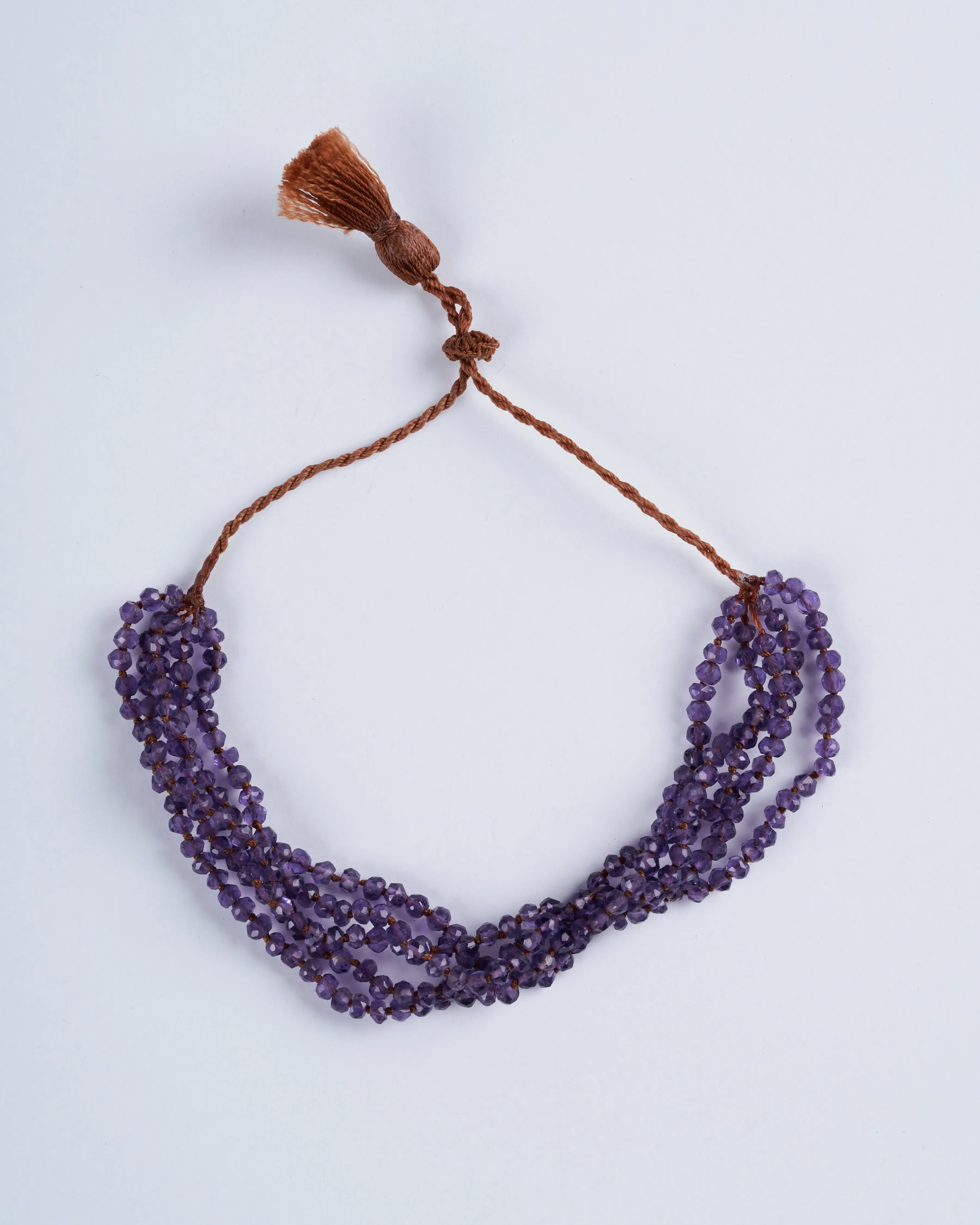 5 strand Amethyst Tassel Bracelet
