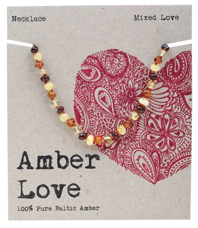 Amber Love Children's Necklace 100% Baltic Amber Mixed 33cm