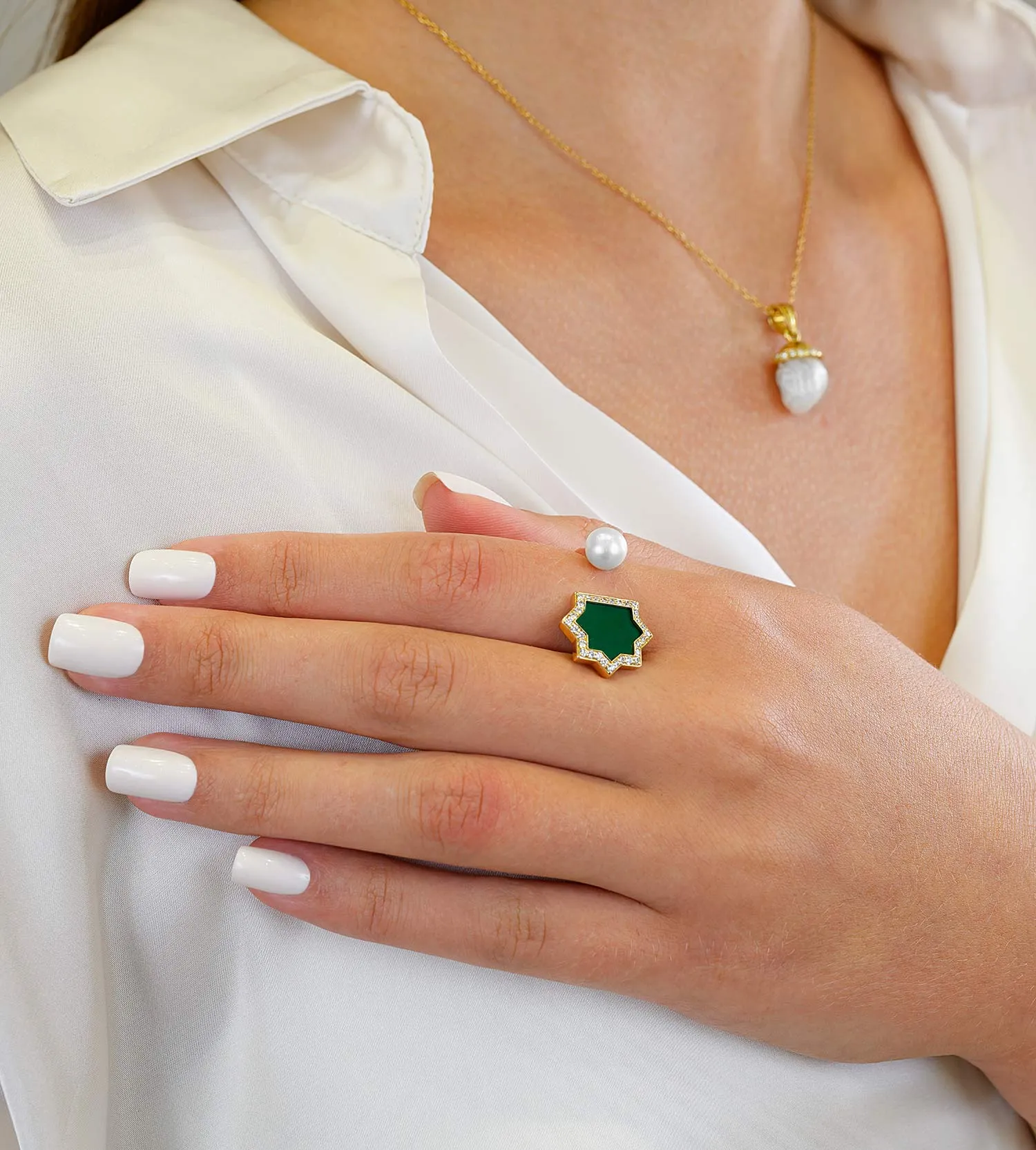 Andalus Midi Green Onyx Ring
