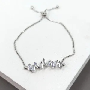 Baguette crystal section friendship bracelet