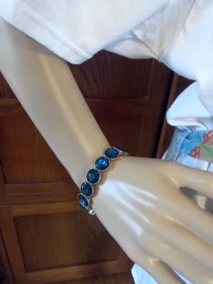 Blue Topaz Colored Stretch Bracelet