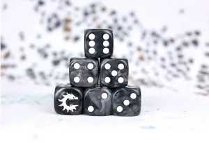Conquest Dice: Conquest Logo: 25 Black 16MM Six Sided Dice