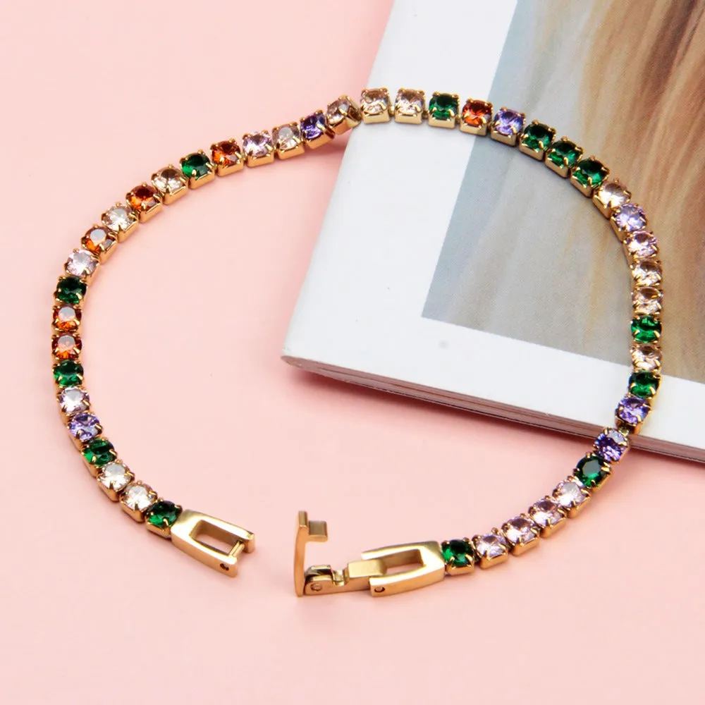 Fashion Jewelry accessories inlaid crystal stainless steel bracelet