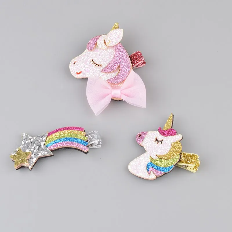 Gilter Unicorn/Star Hair Clips for Girls Fashion Kids Hairpins Barrettes Cartoon Hairgrip Hair Accessories Drop Shipping 43