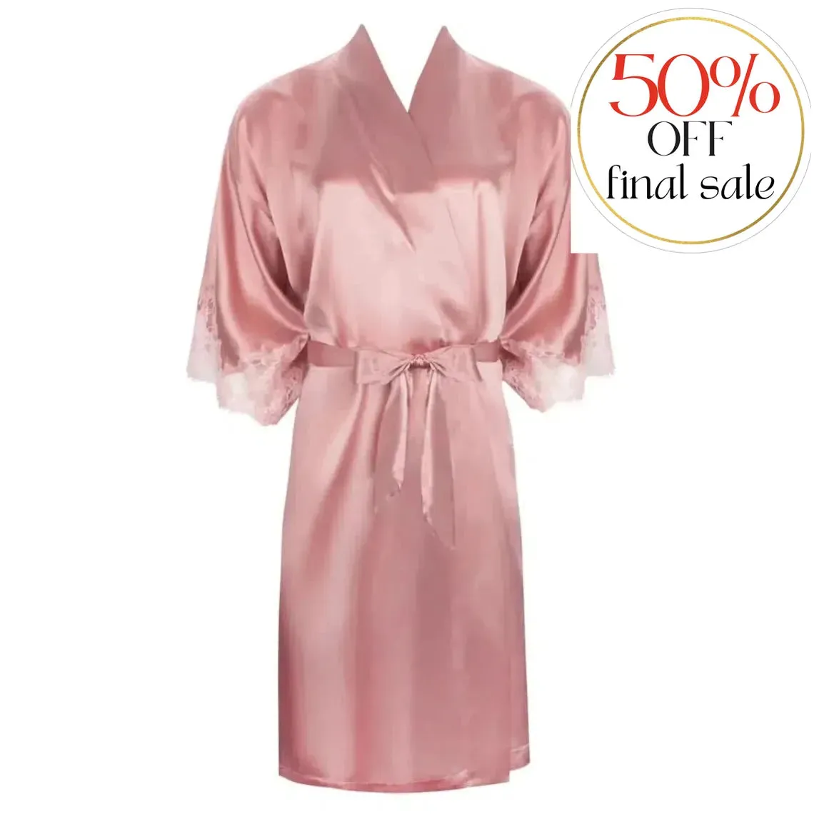 Lise Charmel Splendeur Soie Silk Robe in Splendeur Rose ALC2080