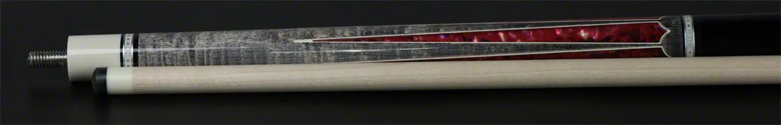 Meucci 2020 Gray - Pink Pearl - Black -No-Wrap Pool Cue with Pro Shaft - 2020GYPKBKP