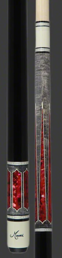 Meucci 2020 Gray - Pink Pearl - Black -No-Wrap Pool Cue with Pro Shaft - 2020GYPKBKP
