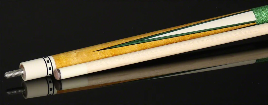 Meucci EC7G Economy Pool Cue 7 Green Pool Cue with Pro Shaft - EC7G