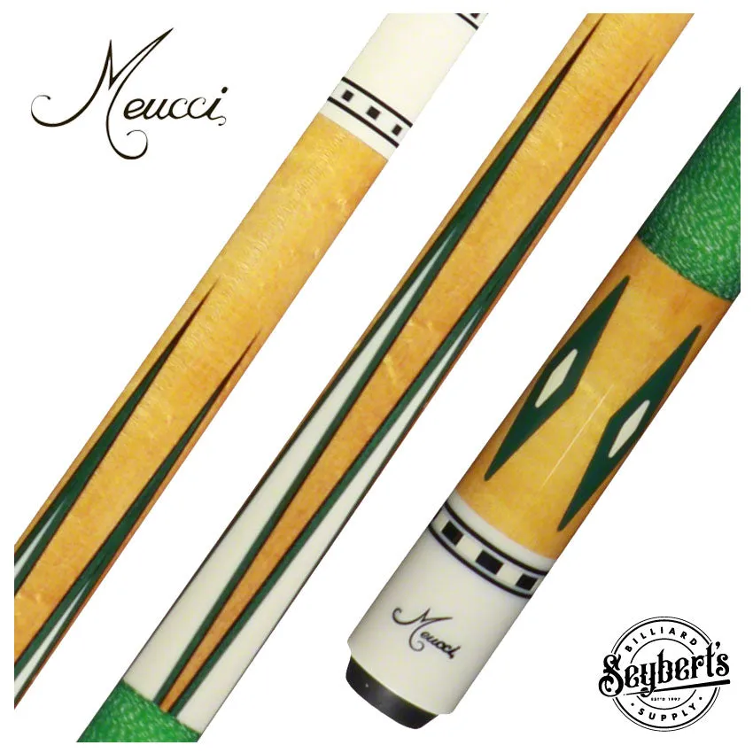Meucci EC7G Economy Pool Cue 7 Green Pool Cue with Pro Shaft - EC7G