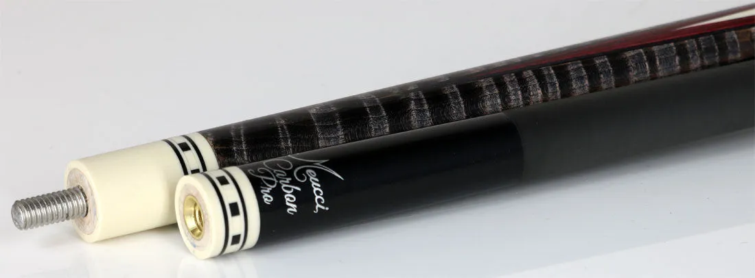 Meucci EC7R Economy Pool Cue 7 Red Pool Cue with Carbon Shaft - EC7REDC