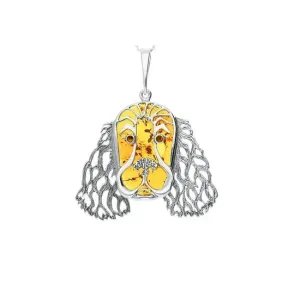 MILENA Cocker Spaniel Dog Amber Necklace