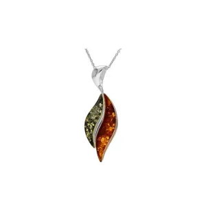 MILENA Elegant Amber Silver Necklace