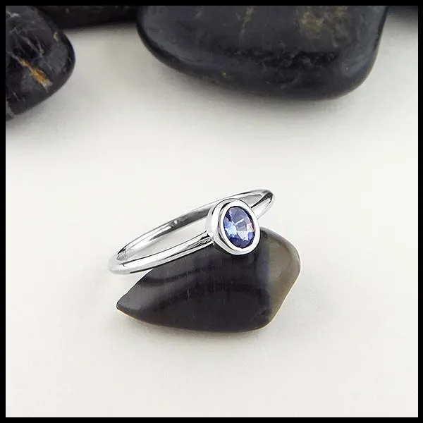 Oval Ceylon Sapphire Ring