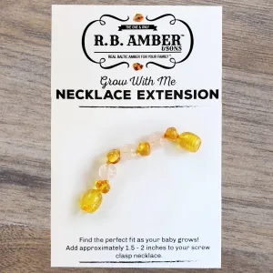 Rose Quartz   Honey Baltic Amber Jewelry Extender