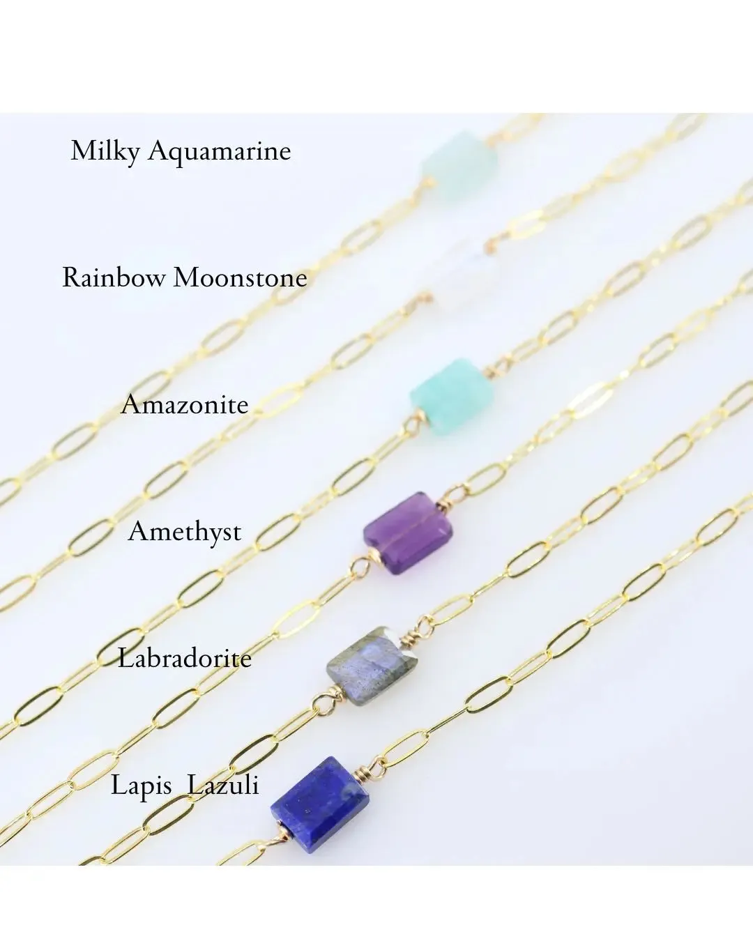 Single Rectangle Cut Gemstone Bracelet