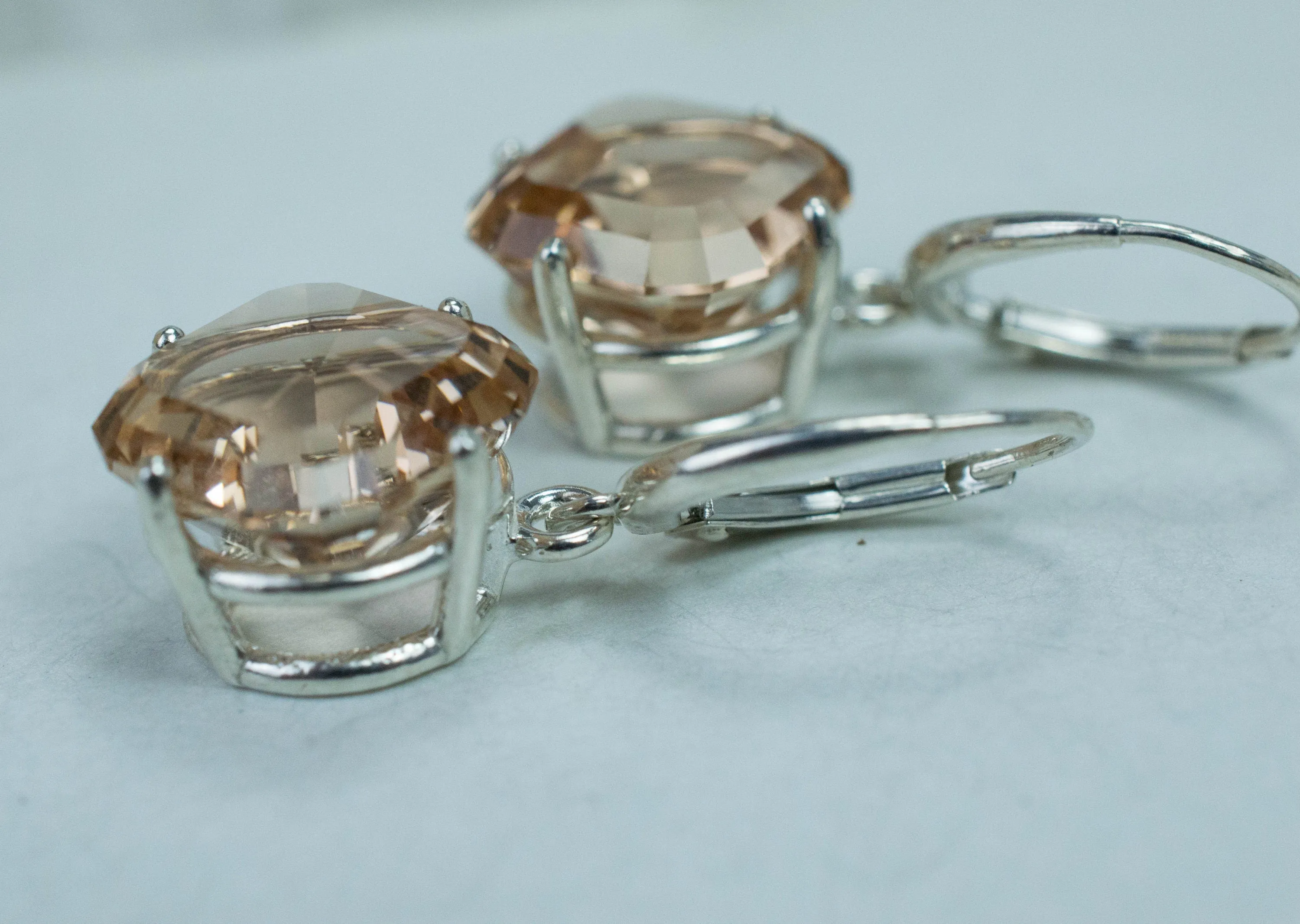 Topaz Earrings; Natural Untreated Ukraine Topaz; 15.10cts