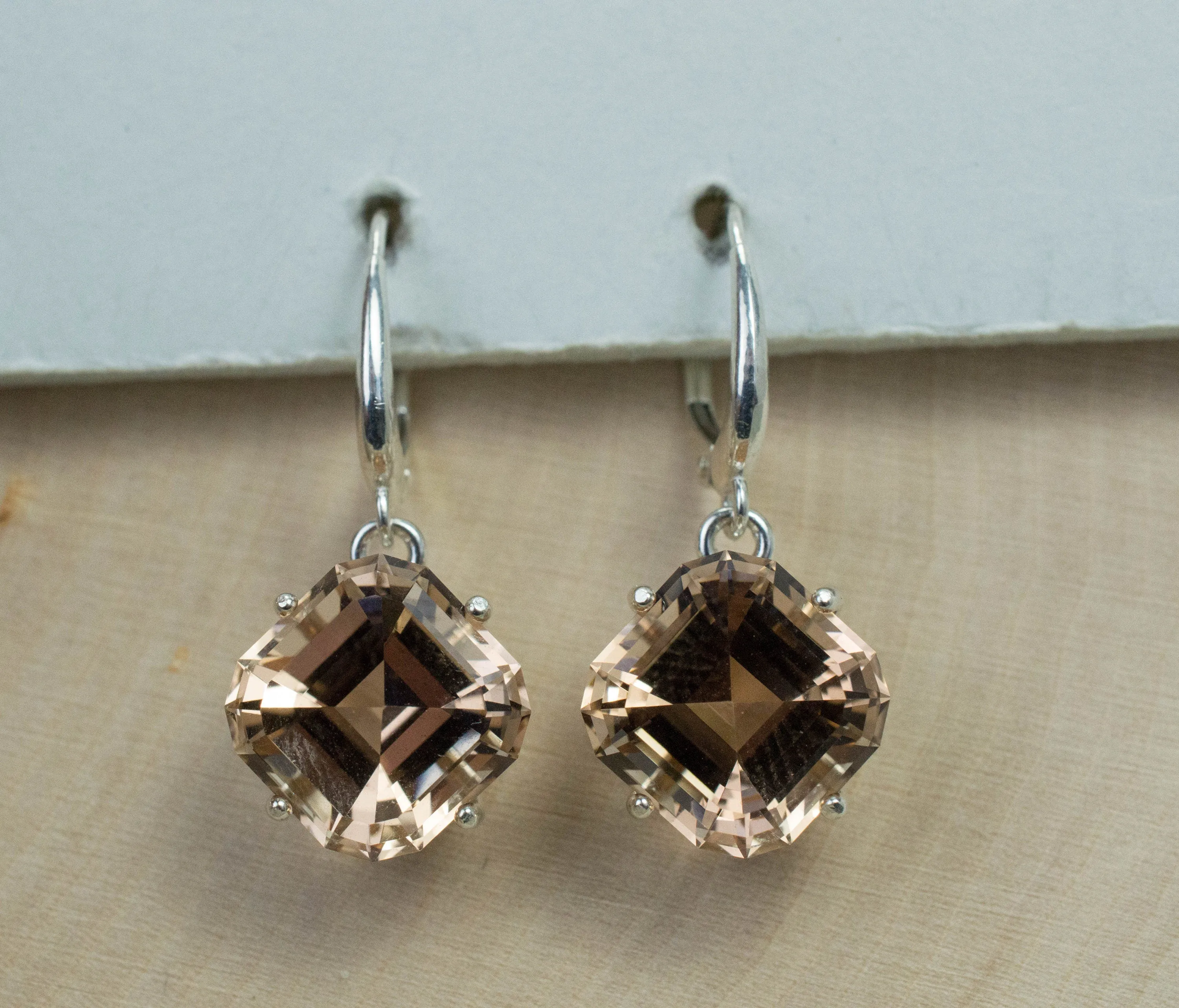 Topaz Earrings; Natural Untreated Ukraine Topaz; 15.10cts