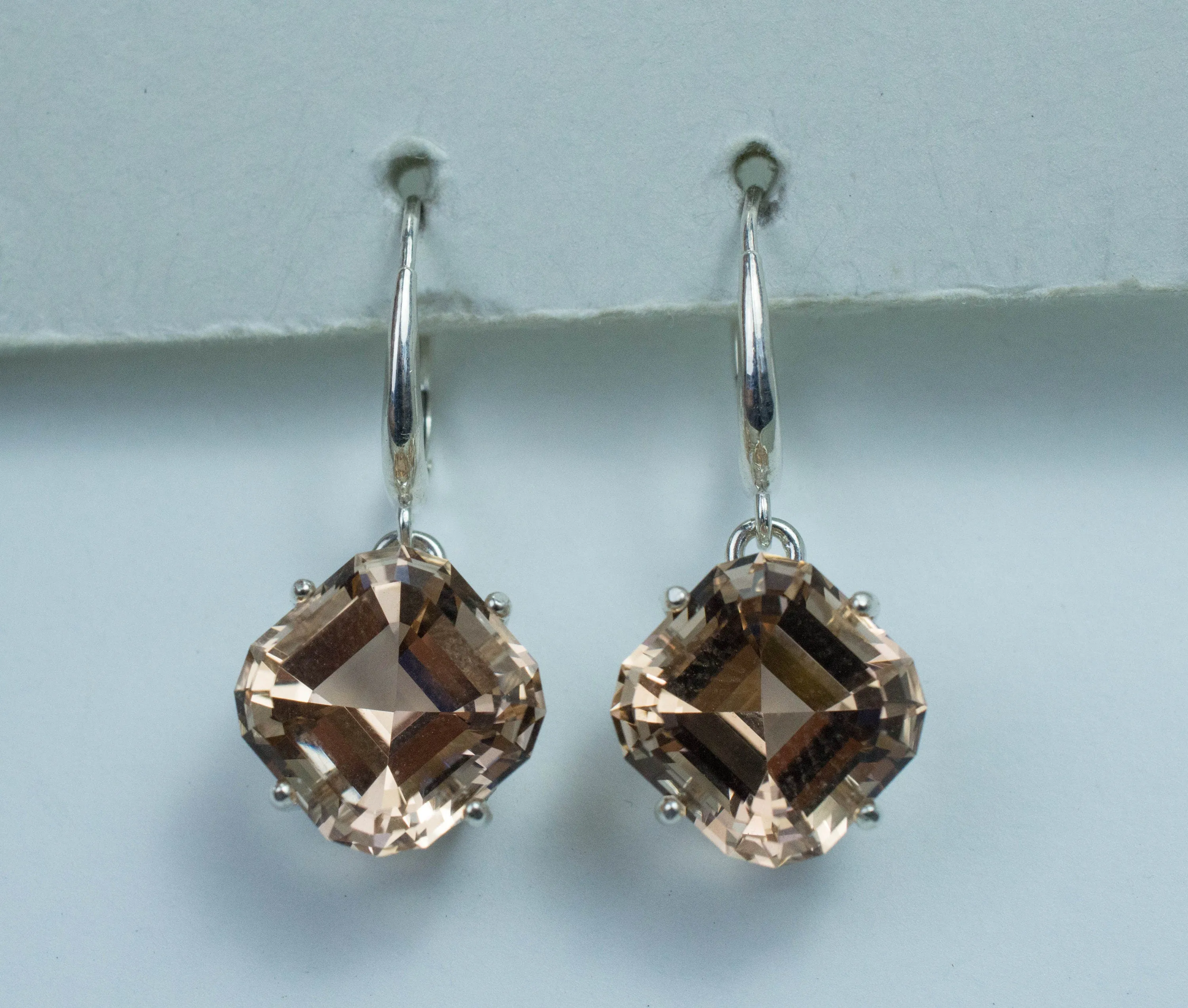 Topaz Earrings; Natural Untreated Ukraine Topaz; 15.10cts