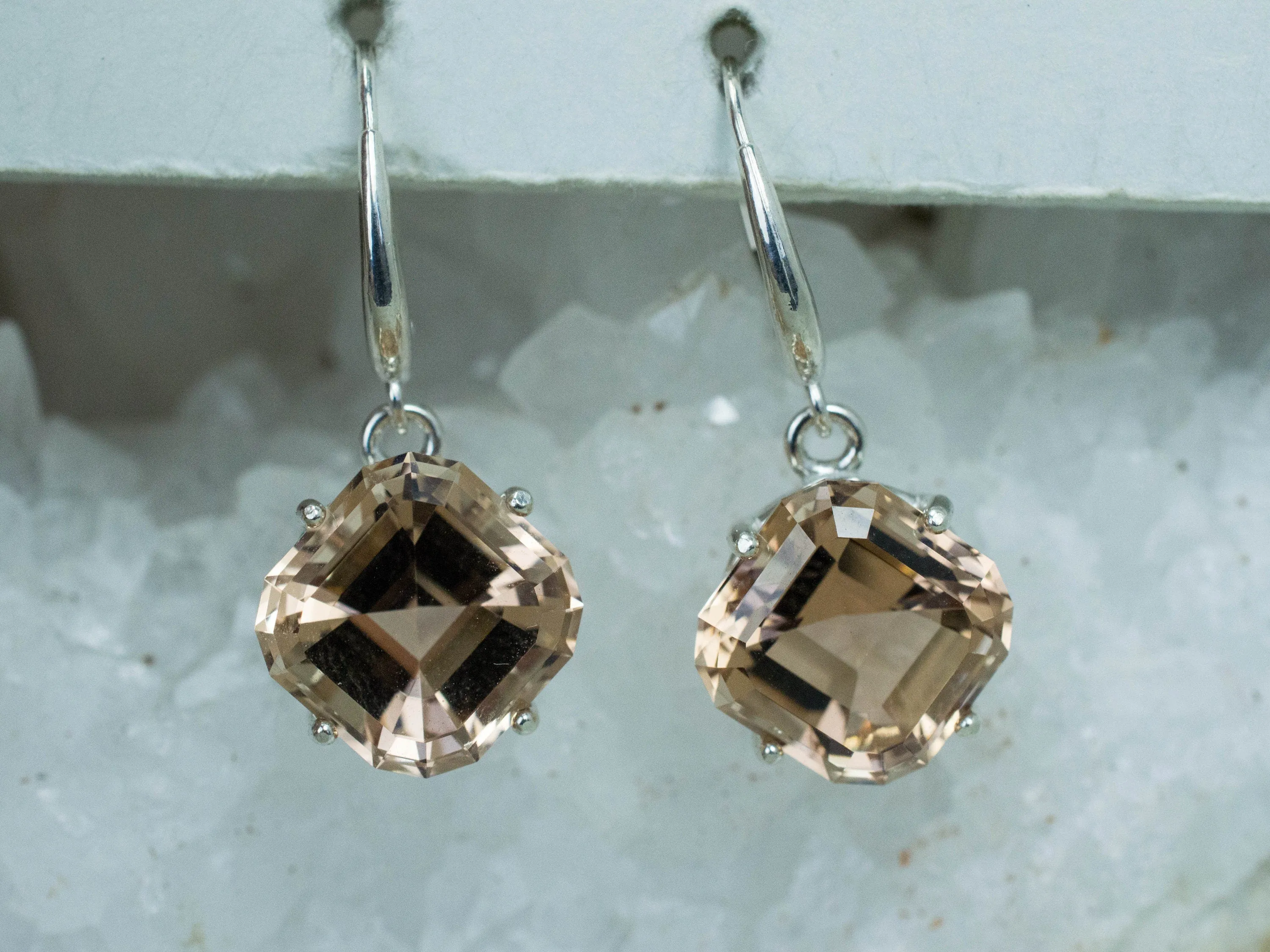 Topaz Earrings; Natural Untreated Ukraine Topaz; 15.10cts